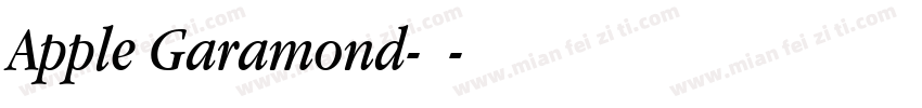 Apple Garamond-粗体字体转换